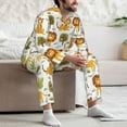 thumbnail image 5 of Mens Pajamas Set, Tiger lion Button Down Long Sleeve Loungewear Sleepwear Pjs sets for Men, 5 of 5