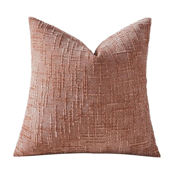 Luoshdecor Geometric Jacquard Throw Pillow, Soft Cozy Decorative Velvet Pillow for Couch Bed Sofa Farmhouse Neutral Solid Color(15.7"x15.7")