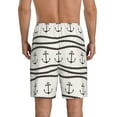 thumbnail image 2 of Balery Anchors and Ropes Men's Cotton Knit Pajama Shorts Waistband & Pockets,Short Pajama Pants-Medium, 2 of 8