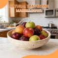 thumbnail image 3 of European Style Travertine Fruit Bowl, 7.87 inch Decorative Stone Bowl, Multi-Purpose Kitchen & Home Organizer, Solid Beige Marble Centerpiece, Minimalist Home Decor, 3 of 8