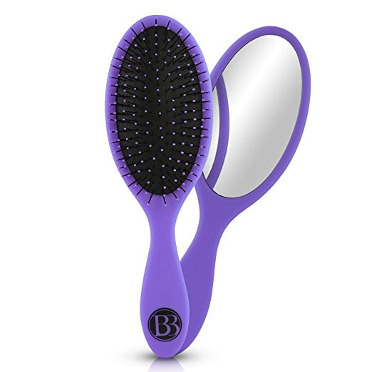 Hair Brush with Mirror by Beautify Beauties for All Hair Types, Wet or