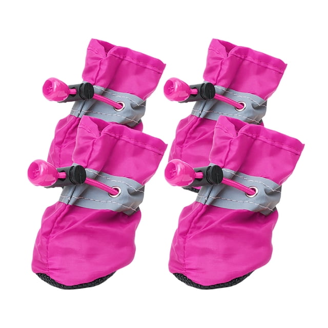 Ensemble de Chaussures de Protection pour Animaux de Compagnie pour Chiens et Chats avec Conception de Semelle à Adhérence Sécurisée 4 Pcs