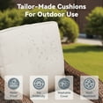 thumbnail image 4 of 6 Piece Patio Wicker Furniture Sets, Outdoor Swivel Rocking Chairs, Loveseat and Ottomans Set with Beige Cushions, 4 of 9