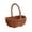 A, variant on 10.2IN Handwoven Bamboo Woven Basket with Handle, Decorative Picnic Storage Basket for Mushroom Picking, Easter Egg Hunting, and Home Organization, Brown