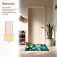 thumbnail image 3 of ODIKA 4'x6' Machine Washable Non-Slip Area Rug, Dragonfly & Water Lily High Traffic Rug, Teal, 280650, 3 of 7
