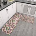 thumbnail image 2 of Pioneer Flower Floral Print Pattern Kitchen Rugs Sets Of 2, Anti Fatigue Non Slip Washable Floor Mats for Kitchen Sink Laundry, 17X30 Inch + 17X47 Inch, 2 of 6