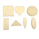 thumbnail image 2 of Cateissary 100 piezas de madera, suministros de adorno para manualidades DIY, decoración de casa en blanco encantadora para álbum de recortes,, 2 of 6