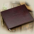 thumbnail image 4 of Gallery Leather Guest Book Wedding, Guestbook for Vacation Home, Baby Shower, Party, Special Events, add Polaroid Photos, 192 Lined Pages, Bonded Leather, Hardcover - Acadia Green, 4 of 6