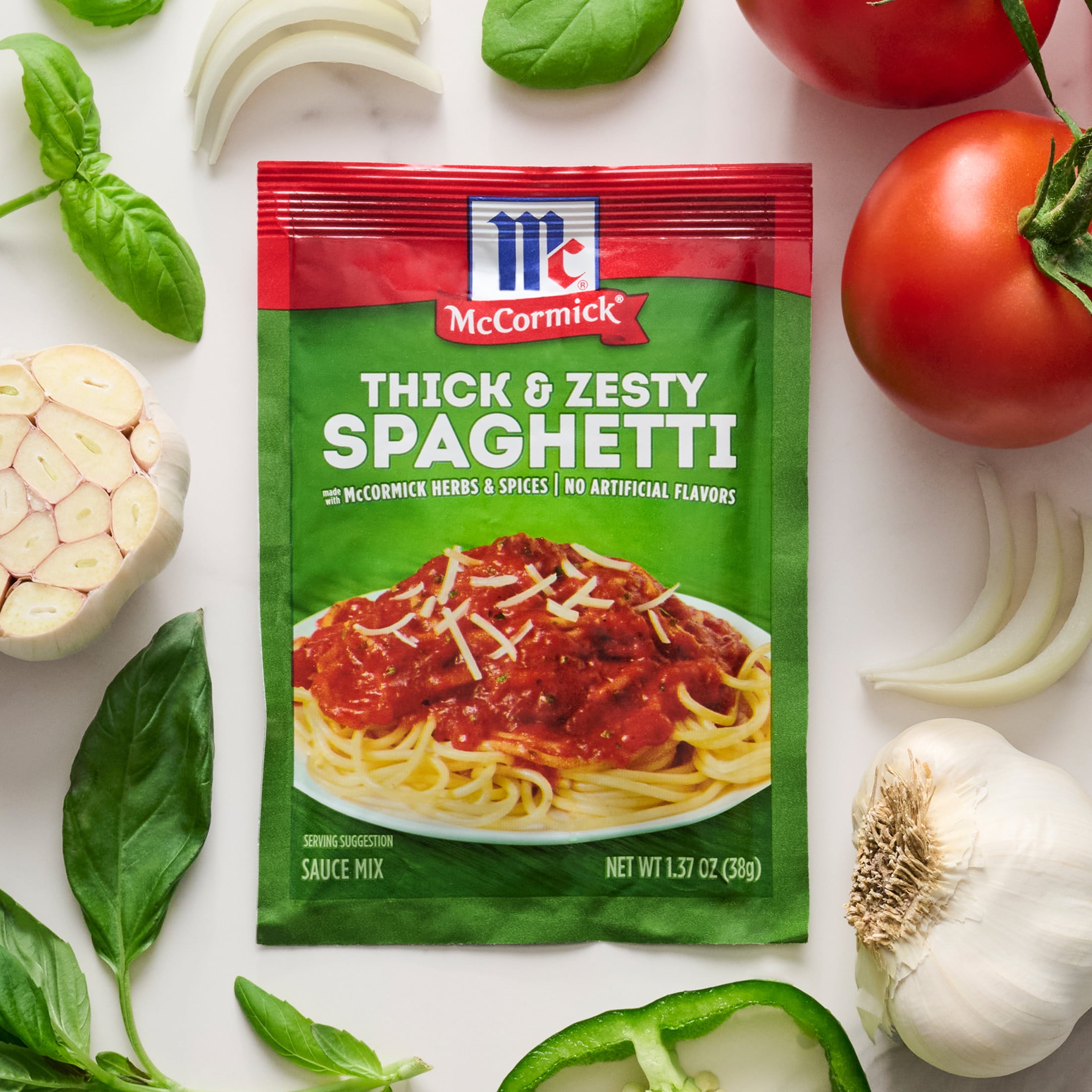 (12 pack) McCormick Thick And Zesty Spaghetti Sauce Seasoning Mix, 1.37 oz Packet