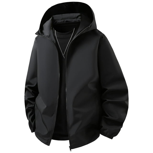 Ceisia Men's Outdoor Windproof Jacket Water Resistant Long Sleeve Gift Zip Up Outerwear with Hood