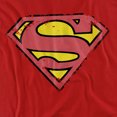 thumbnail image 2 of Superman Distressed Shield Women's T Shirt, Red, X-Large, 2 of 6