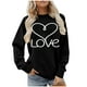 thumbnail image 1 of RKSTN Valentine Gifts Women's Valentine's Day Sweatshirts Plus Size Crewneck Heart Graphic Print Hoodless Sweatshirt Womens Casual Oversized Round Neck Loose Comfy Sweatshirt Fall Spring Clothes, 1 of 6