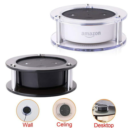 Acrylic Ceiling Wall Mount for Echo Dot 2nd Generation Free 24-month Warranty Speaker Stand Stable Guard Holder 1-Piece (Random