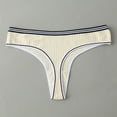 thumbnail image 2 of Aayomet Strings pour Femmes Taille Basse Bikini Culotte (Beige, P), 2 of 3