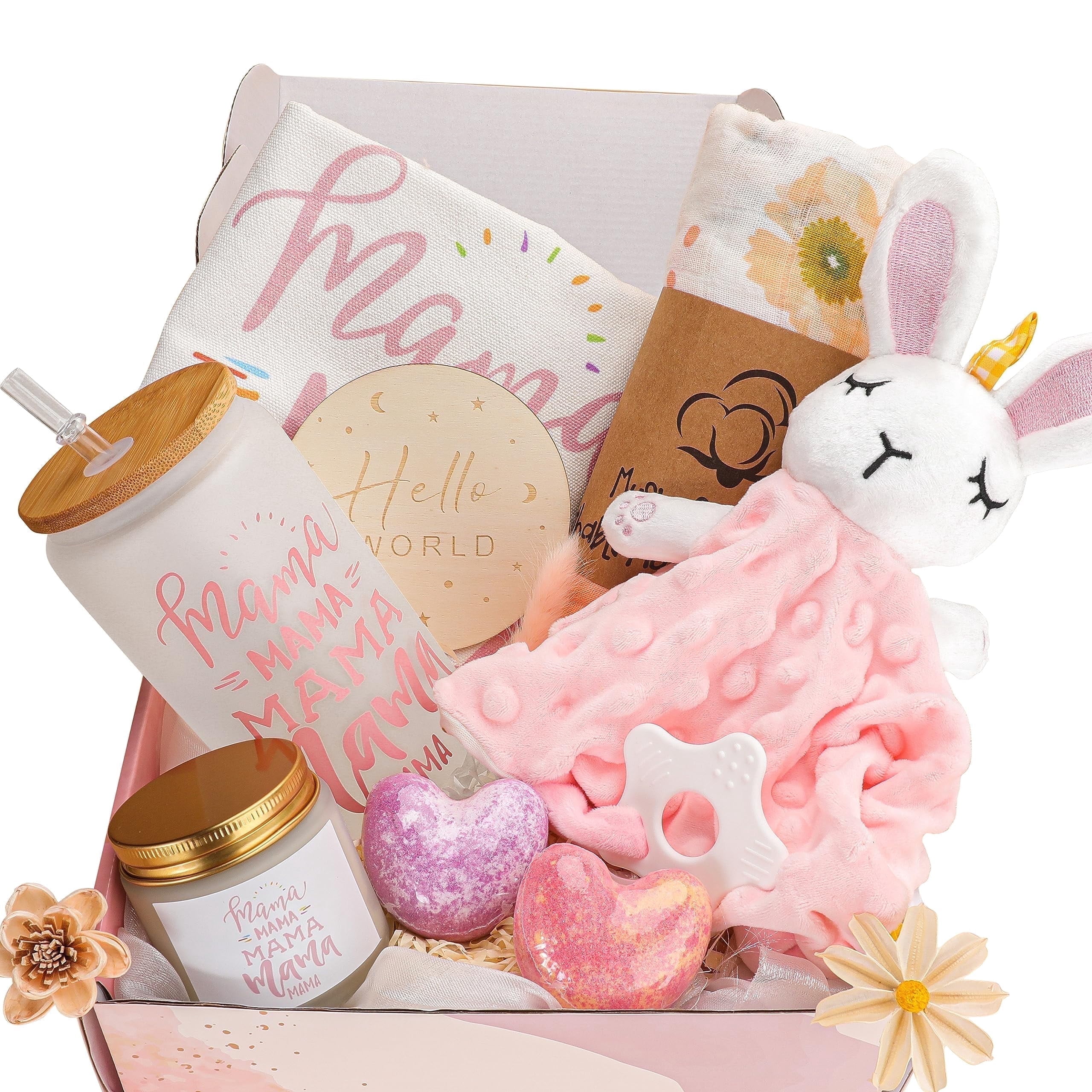 New Mom Gift Basket - Postpartum Care Package With Self-Care Items For Expecting Moms