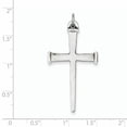 thumbnail image 3 of Sterling Silver Antiqued Nail Cross Pendant Charm, 3 of 4