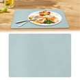 thumbnail image 2 of 1 Pcs Placemats,Plastic Table Mats,16.93X11.81 Inch Rectangle Heat-Resistant Place Mat,Water-Proof Non-Slip Dining Table Mats,Wipeable Washable Placemats,Place Mats For Kitchen Table,Sky Blue, 2 of 9