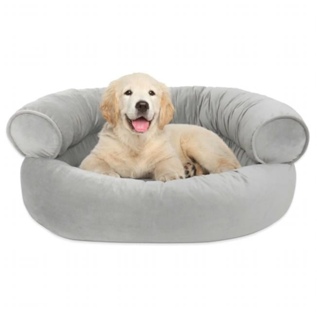 Arlee Home Fashions 5940100SIL Orthopedic Microvelvet Comfy Couch