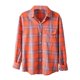 thumbnail image 1 of Camisas De Sport Para Hombre Camisa de manga larga con solapa de hebilla a rayas casual para hombre Blusa superior (Orange, M), 1 of 7