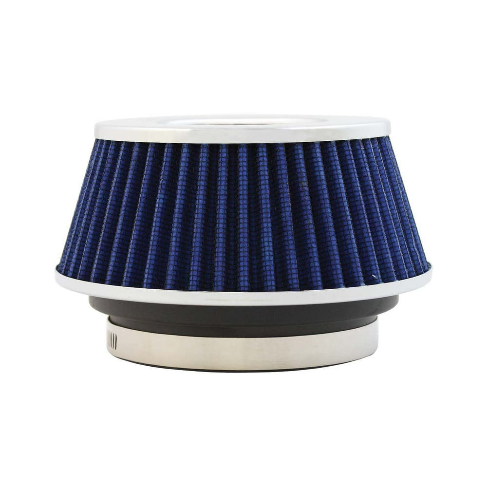 Small Car Air Filter, Blue Intake Cone Washable Reusable Car Air Filter