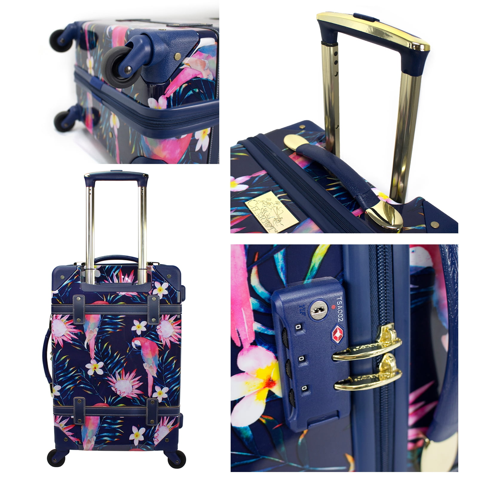 World Traveler Chariot Trunk Style 20-Inch Carry-On Luggage - Parrot