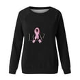 thumbnail image 4 of ChaoHeng Sweatshirts for Women Crewneck Casual Prevent Breast Cancer Long Sleeve Shirts (Black,S), 4 of 4