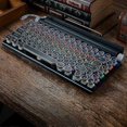 thumbnail image 3 of Retro Typewriter Keyboard Wireless Bluetooth Keyboard USB Mechanical Punk Keycaps for Desktop PC/La, 3 of 5