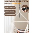 thumbnail image 4 of Hammock Chair  Swing Max 500 Lbs 2 Cushions Included Metal Spreader Bar with Anti-Slip Grooves Portable  Chair Side Pocket Large Macrame Bohemian Chair Indoor Outdoor, 4 of 7