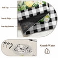 thumbnail image 6 of Black Plaid Easter Round Area Rug 6Ft Washable Circle Rugs for Bathroom Office, Truck Spring Floral Bunny Animals Rustic Non-Slip Carpet Floor Mats Indoor Outdoor Carpet Runner Aesthetic Home Decor, 6 of 8