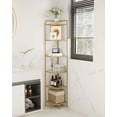 thumbnail image 3 of Corner Shelf Stand, Glass Bookshelf Bookcase, Bathroom Organizer, Plant Stand, Steel Frame, 3 of 6