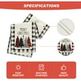 thumbnail image 5 of Waterclor Buffalo Plaid Christmas Trees Merry Xmas Table Runner, Seasonal Winter Holiday Kitchen Dining Table Decoration for Indoor Outdoor Home Party Decor 13 x 72 Inch, 5 of 6