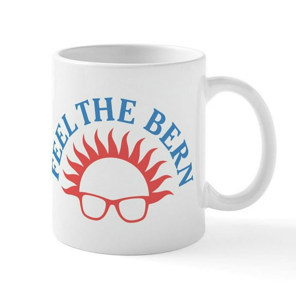 CafePress - Feel The Bern Mugs - 11 oz Ceramic Mug - Novelty Coffee Tea Cup