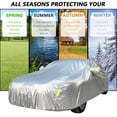 thumbnail image 6 of Aniceparthy Car Cover Fit for Sedan/MPV/SUV, Dust-Proof Protection, Oxford Cloth,w/ Reflective Strips,Waterproof All-Weather Rain Snow UV Sun Protector Indoor Outdoor (216.54*78.74*59.06 in), Silver, 6 of 10