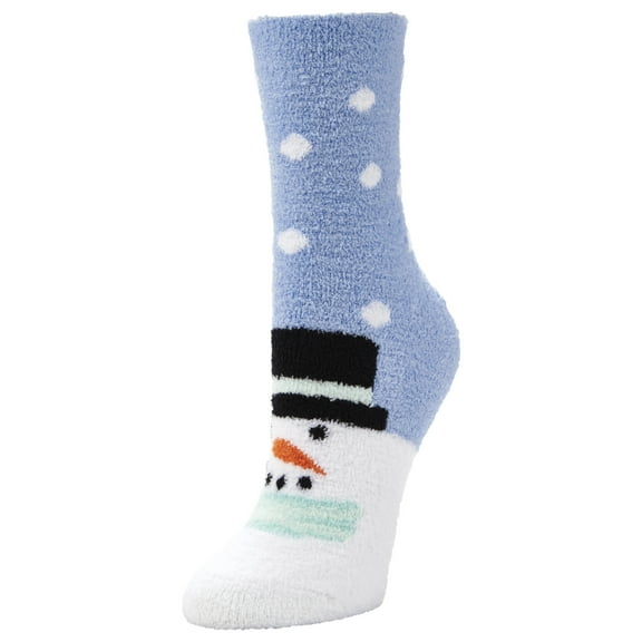 Airplus Holiday Snowman Hat Cozy Crew Socks, Women's 5-10, 1 Pair