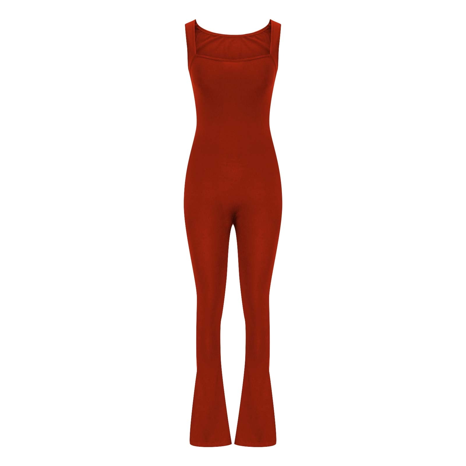 【THE TOE】NOMAD SLEEVELESS FLARE ONEPIECE Kedungu Surf Onepiece in Terracotta | Women Swimwear