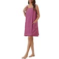 thumbnail image 4 of INSPIRE CHIC Women's Terry Wrap Bathrobe Spa Robe for Gym Pool Shower Bath Towel Robe Shower Dress M Purplish Red, 4 of 5