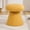 Yellow, variant on Mushroom Shaped Teddy Fabric Footstool Ottoman, White