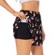 thumbnail image 1 of Balery Cartoon Mushroom Pantalones cortos deportivos para mujer con forro y dos bolsillos, elásticos, para entrenamiento, gimnasio, yoga-Large, 1 of 7