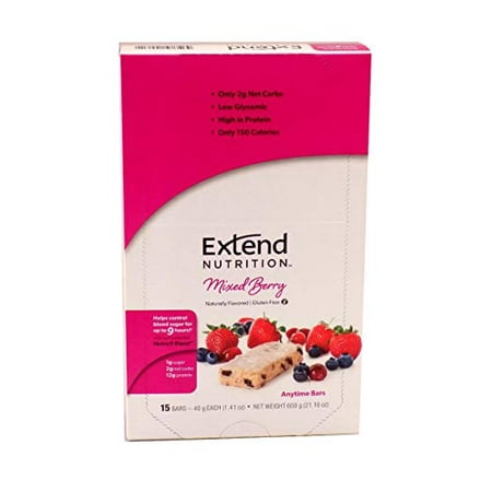 Extend Nutrition Bar, Mixed Berry, 12g Protein, 15 (The Best Nutrition Bars)