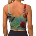 thumbnail image 3 of Lsque Hummingbird Floral Paradise Printed Women'S Sports Bra, Compression, Moisture Wicking, High-Impact Sports Bra For Women,Supportive sports bra-X-Large, 3 of 9