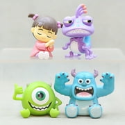 4Pcs University Monsters Inc Figures James P. Sullivan Action Model Kawaii Michael Wozosky Randall Boggs Boys Girls Xmas Gift