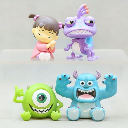 4Pcs University Monsters Inc Figures James P. Sullivan Action Model Kawaii Michael Wozosky Randall Boggs Boys Girls Xmas Gift