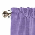 thumbnail image 5 of Purple Farmhouse Kitchen Valances for Windows 42x12 Inch Kitchen Curtains Valances Rod Pocket Vintage Country Monochrome Textured Bathroom Window Valances for Window Treatment Decor, 5 of 6