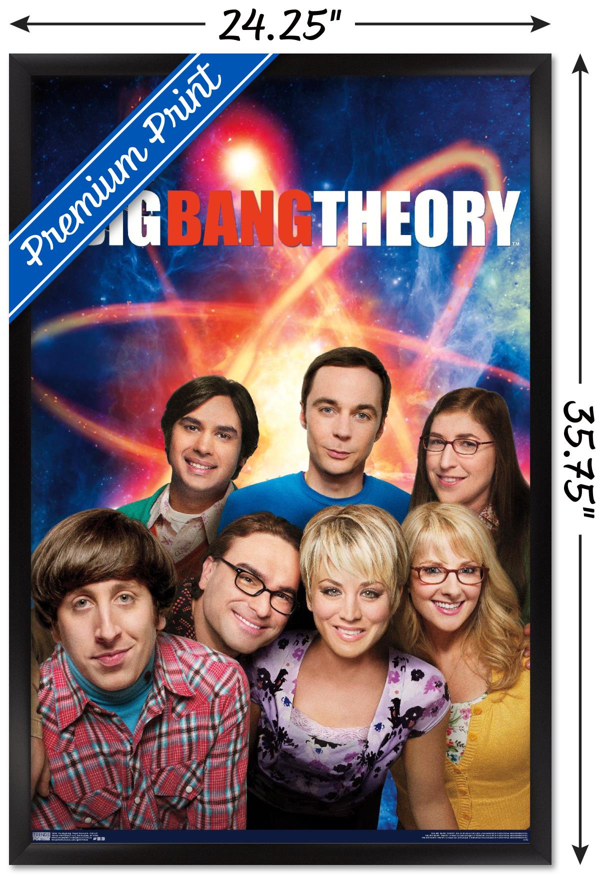 The Big Bang Theory - Season 8 - Key Art Wall Poster, 22.375" x 34", Framed
