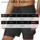 thumbnail image 2 of Ceisia Men's Fake Two Piece Double Layer Quick Dry Breathable Sports Fitness Shorts Cropped Training Pants Army Green Size-M Gifts, 2 of 5