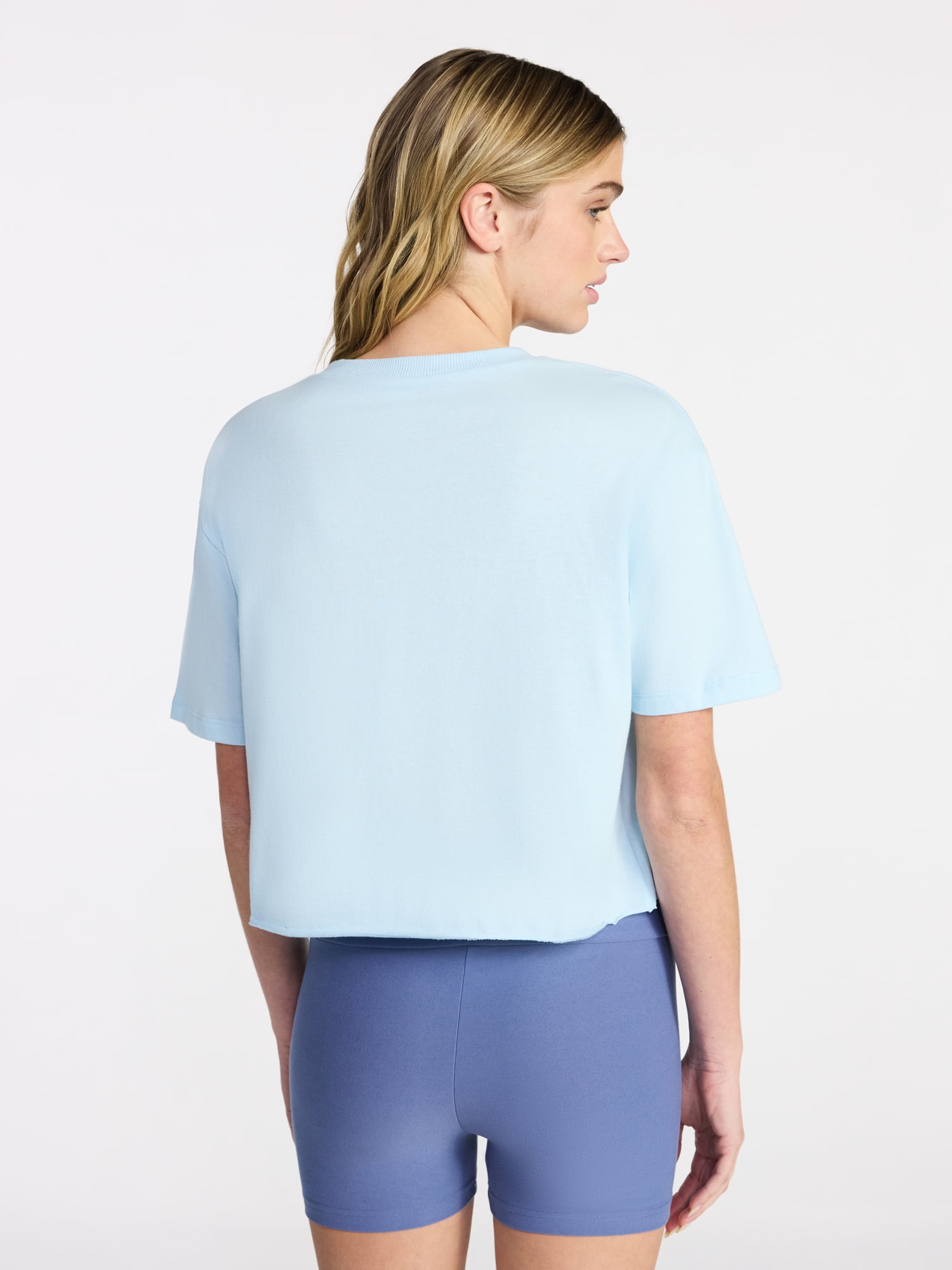 No Boundaries Boxy Cropped Graphic Tee, Women's XXS-XXL