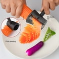 thumbnail image 2 of 1pc Multi-Functional Rotary Vegetable Fruit Cutter - Kitchen Essential for Restaurant and Home - Slicing, Carving, Engraving, Peeling, and Spiralizing Vegetables and Fruits with Ease, 2 of 5