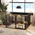 thumbnail image 3 of PawHut 8 Panels Dog Playpen Pet Playpen Dog Fence Puppy Pen with Door, 30"H, 3 of 10