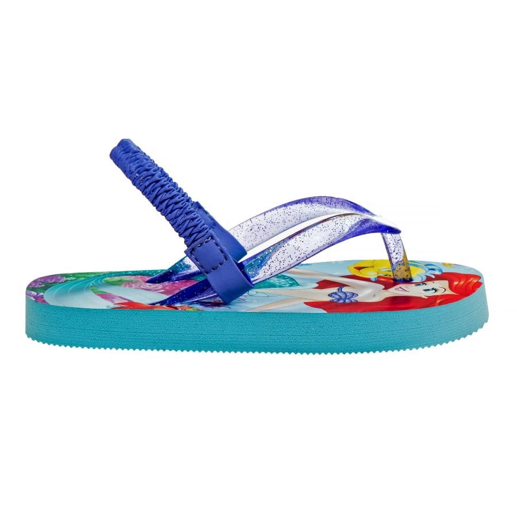 Disney Moana Girls Toddler Flip Flops with back strap - Lilac Multi, 7-8