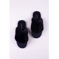 thumbnail image 4 of Pretty You London Women's Danni Fluffy Cuff Mule Slipper in Navy, 4 of 6